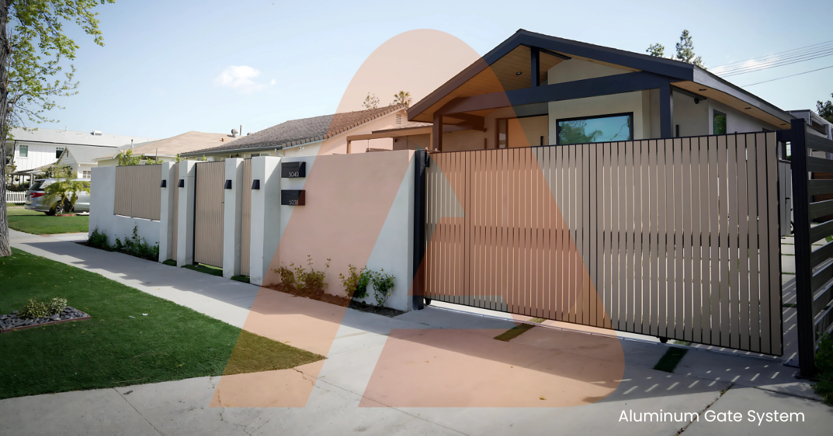 Modern luxury gate at Summerlin home
