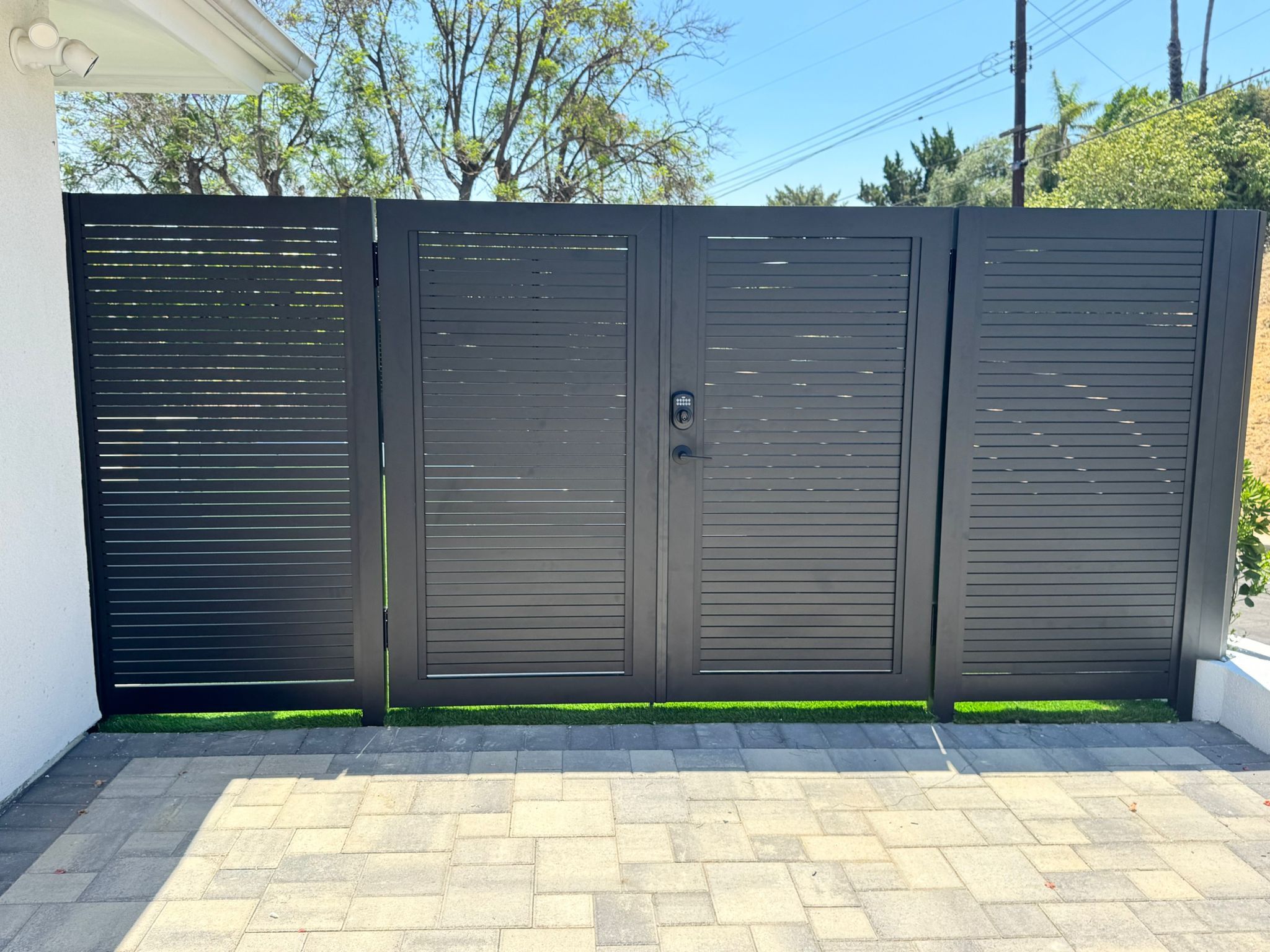 ALU20 Universal DIY horizontal aluminum double swing gate system