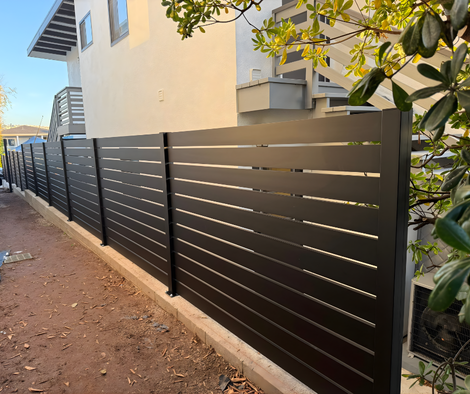 Premium aluminum fence construction detail