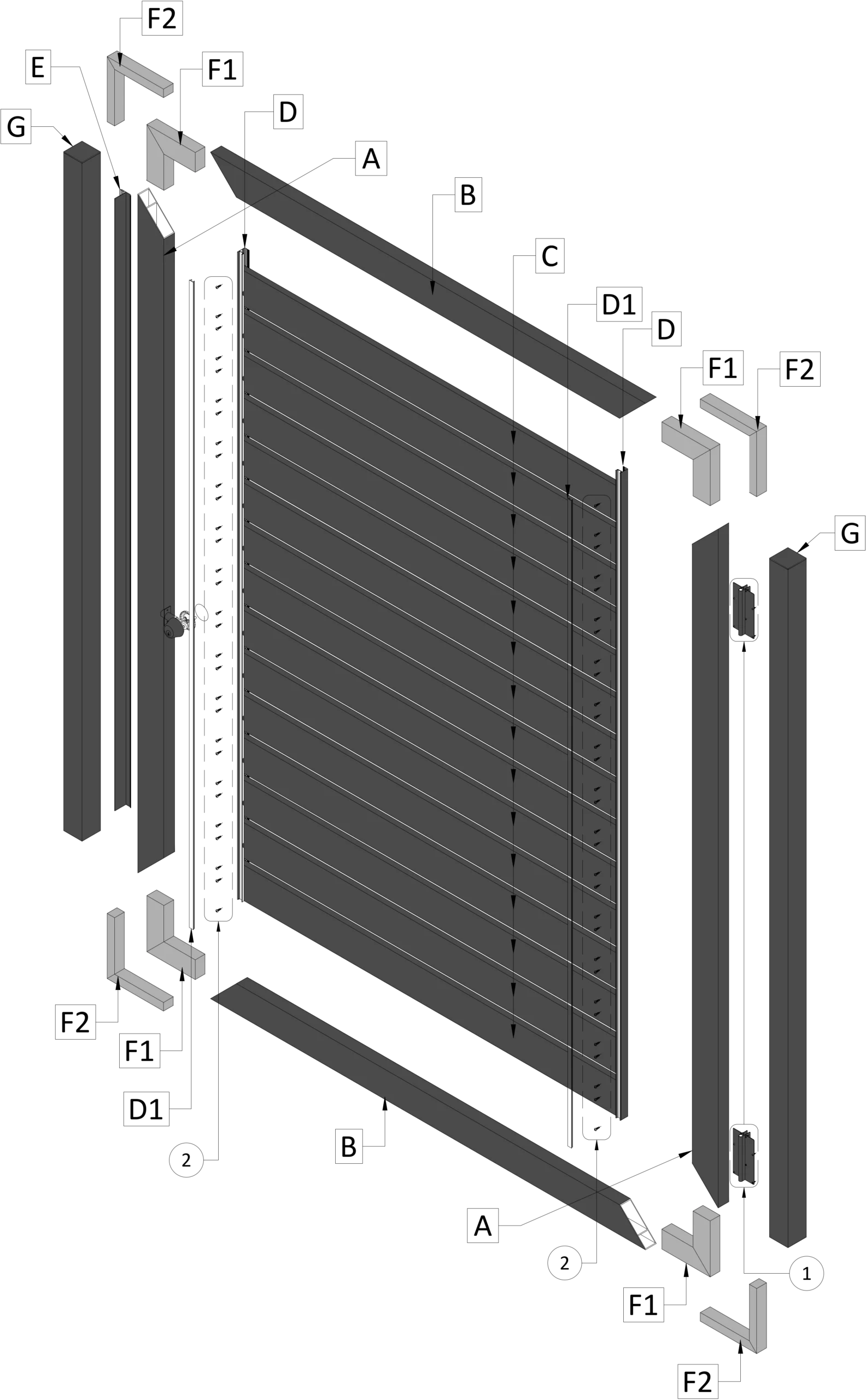 Heavy-Duty contractor gate technical view