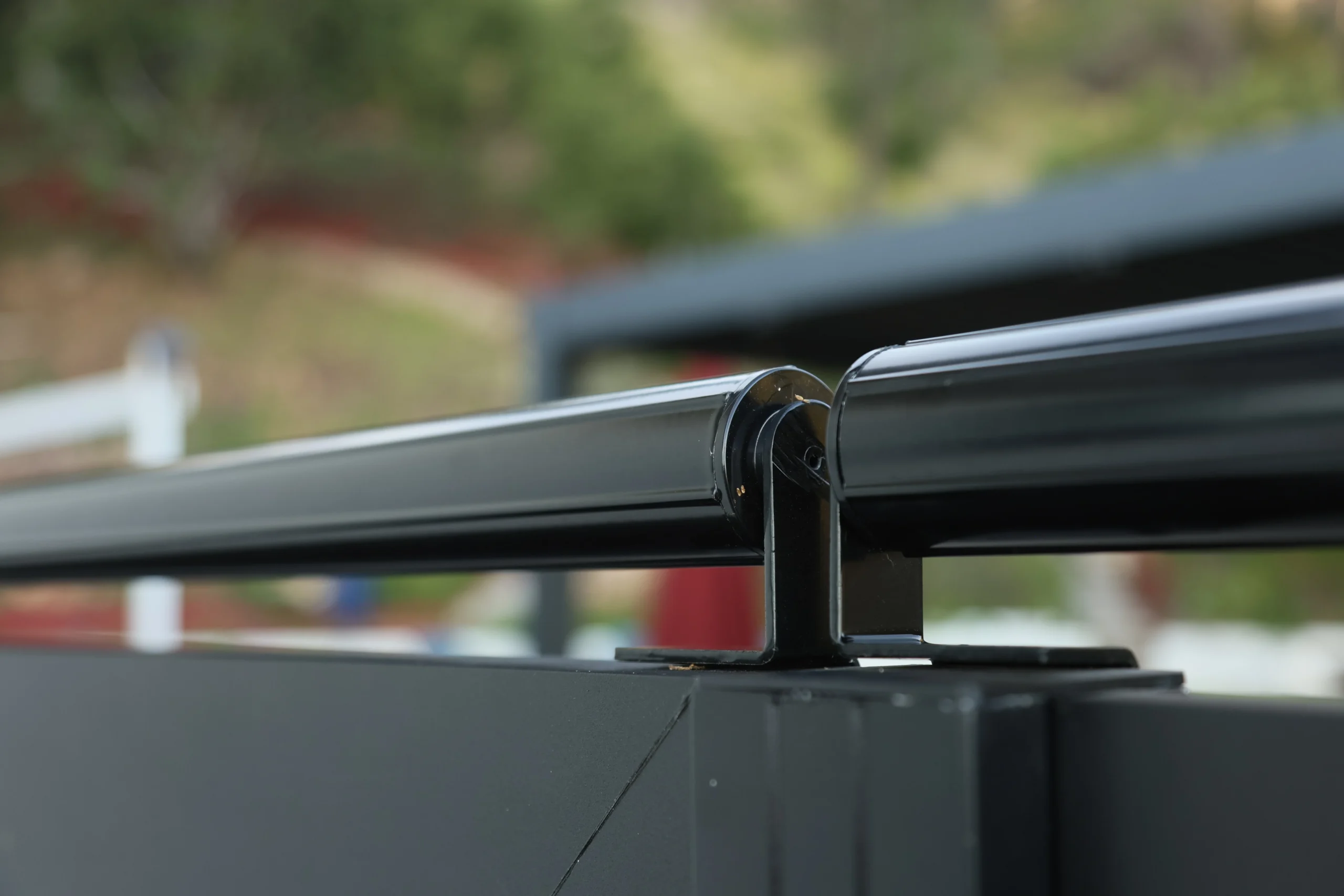 Detailed close-up of black coyote roller connection