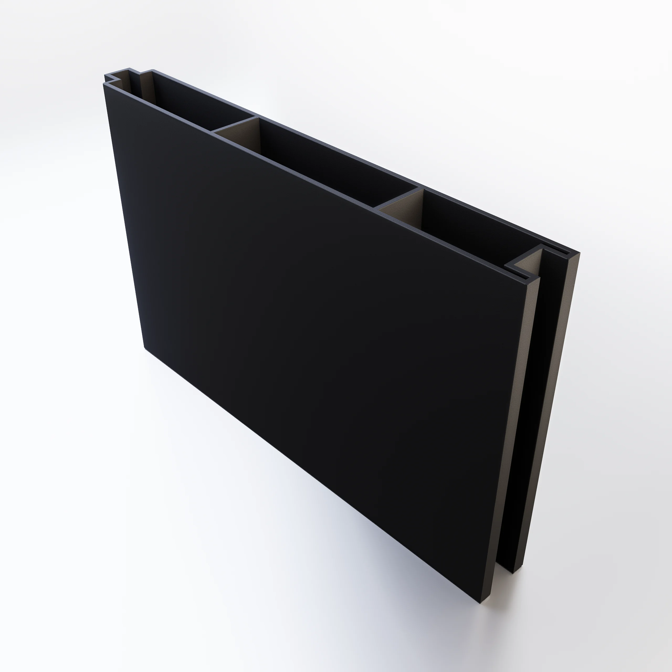 ALU-60 tongue and groove black slat profile