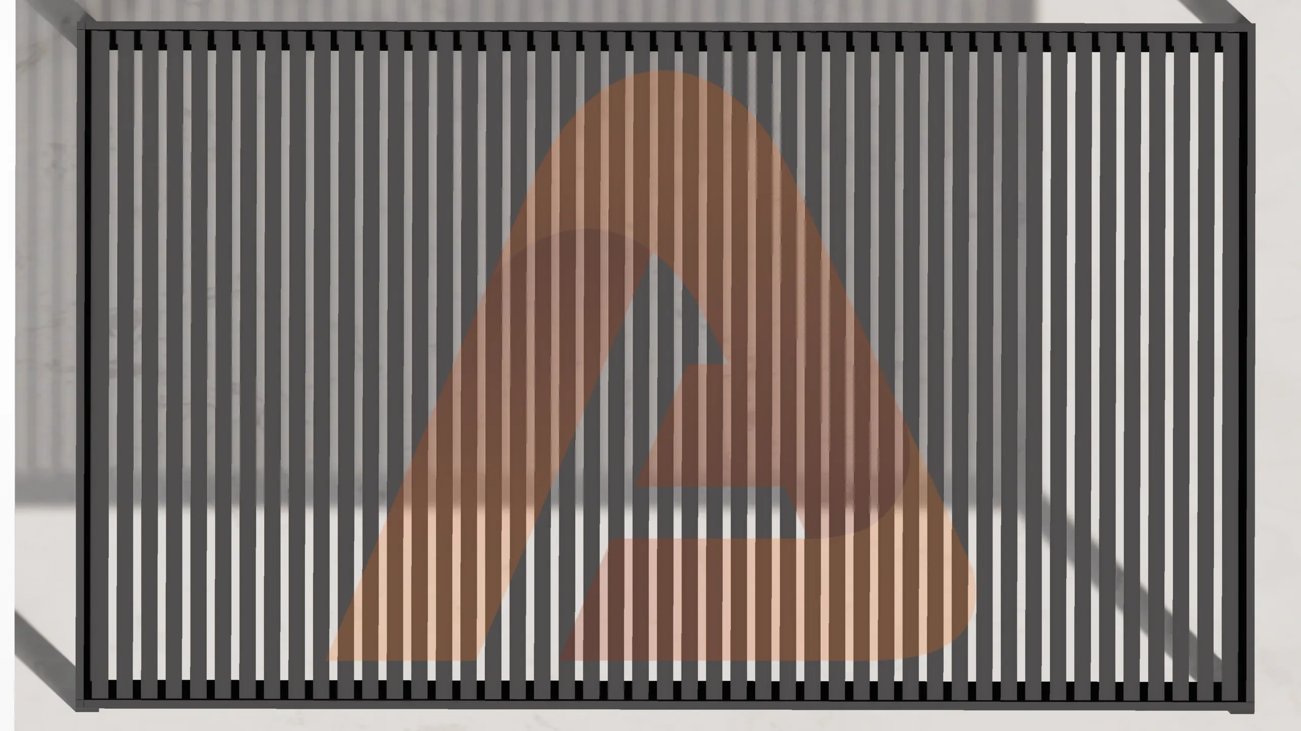 Top view ALU-40 slat pergola