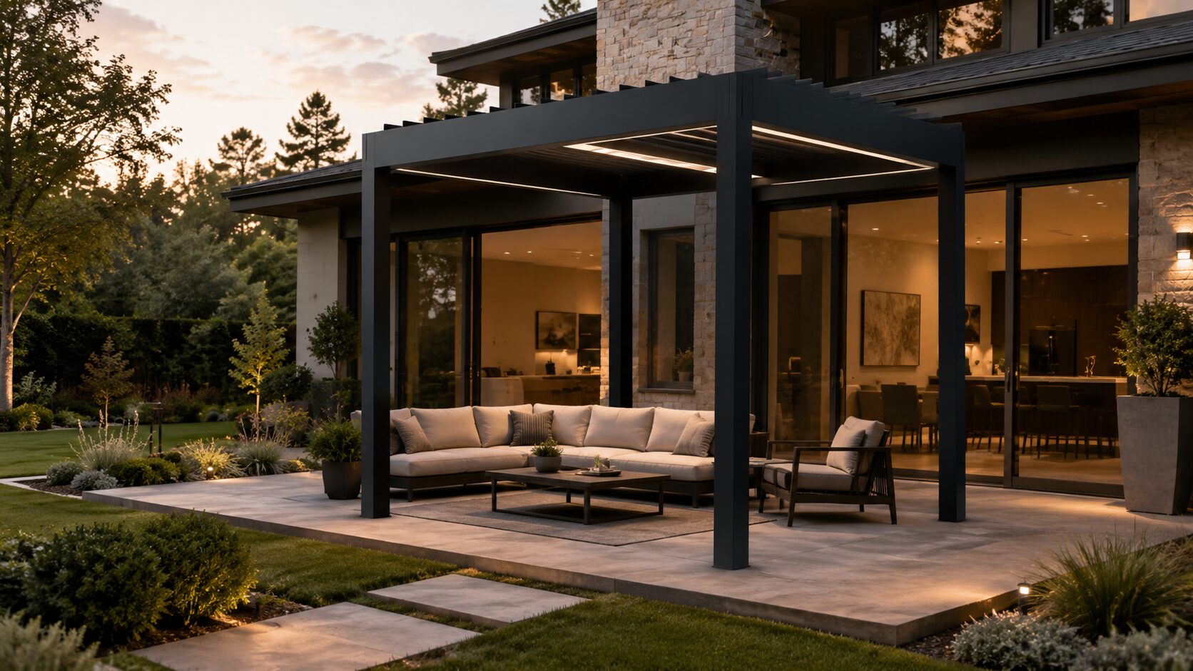 10 x 10 ft. automatic louver pergola package
