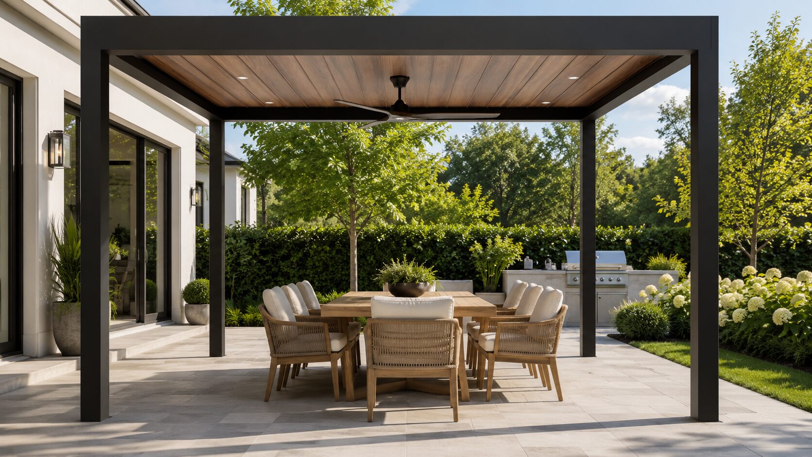 12 x 16 ft. insulated aluminum pergola package