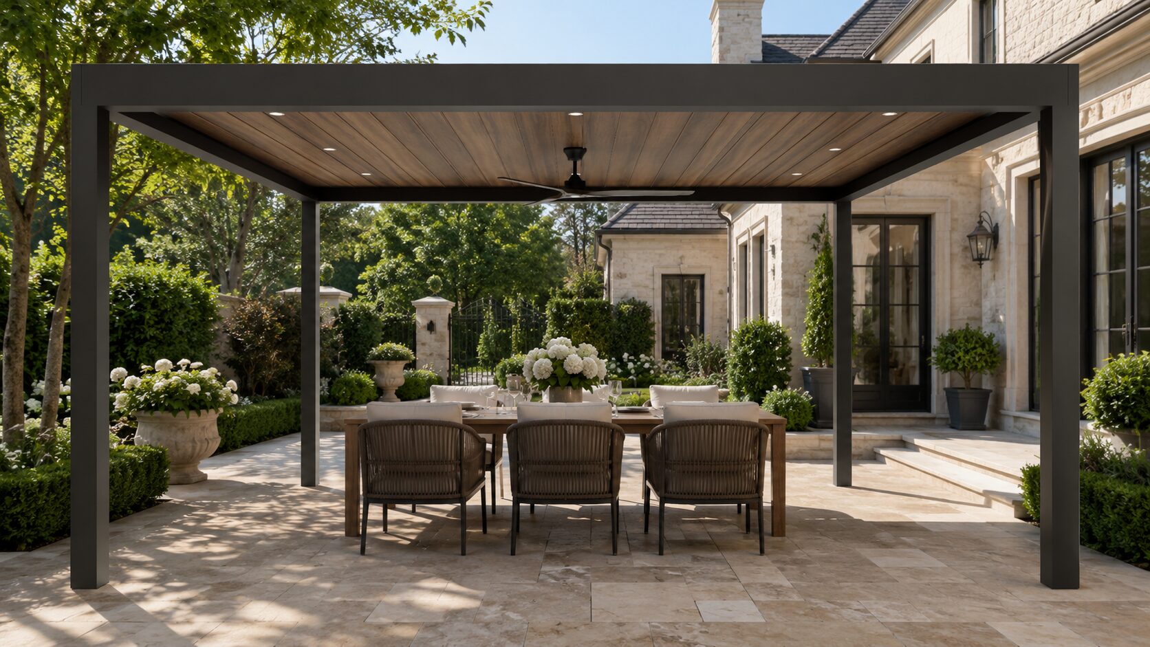 16 x 20 ft. insulated aluminum pergola package