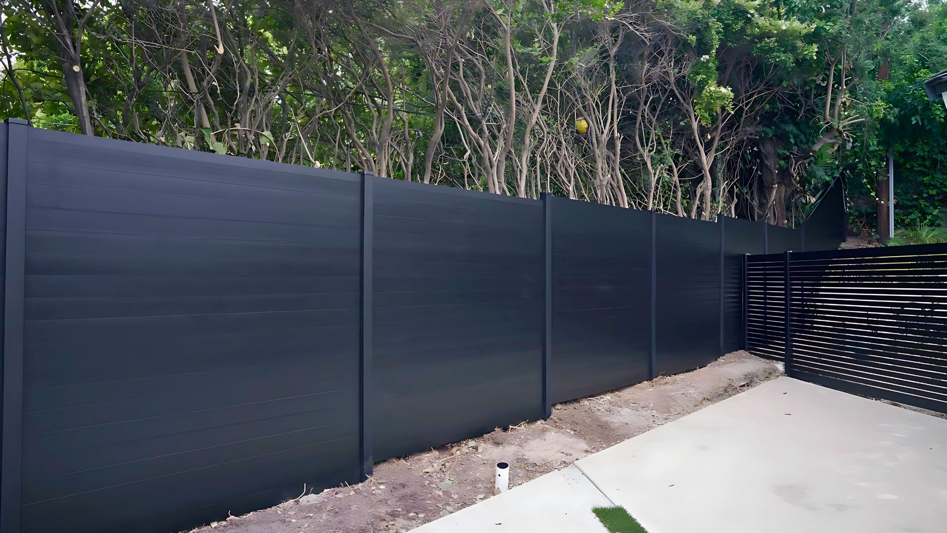 After aluminum fence