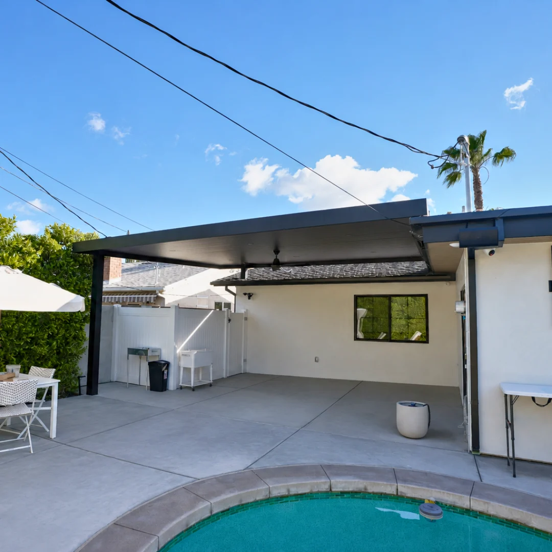 After louver patio cover