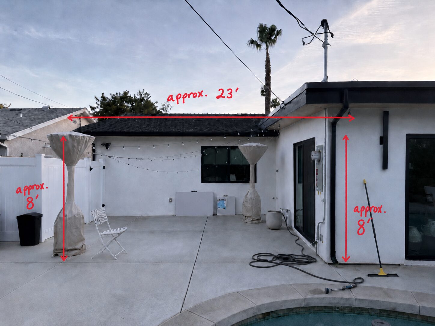 Patio cover measurement guide