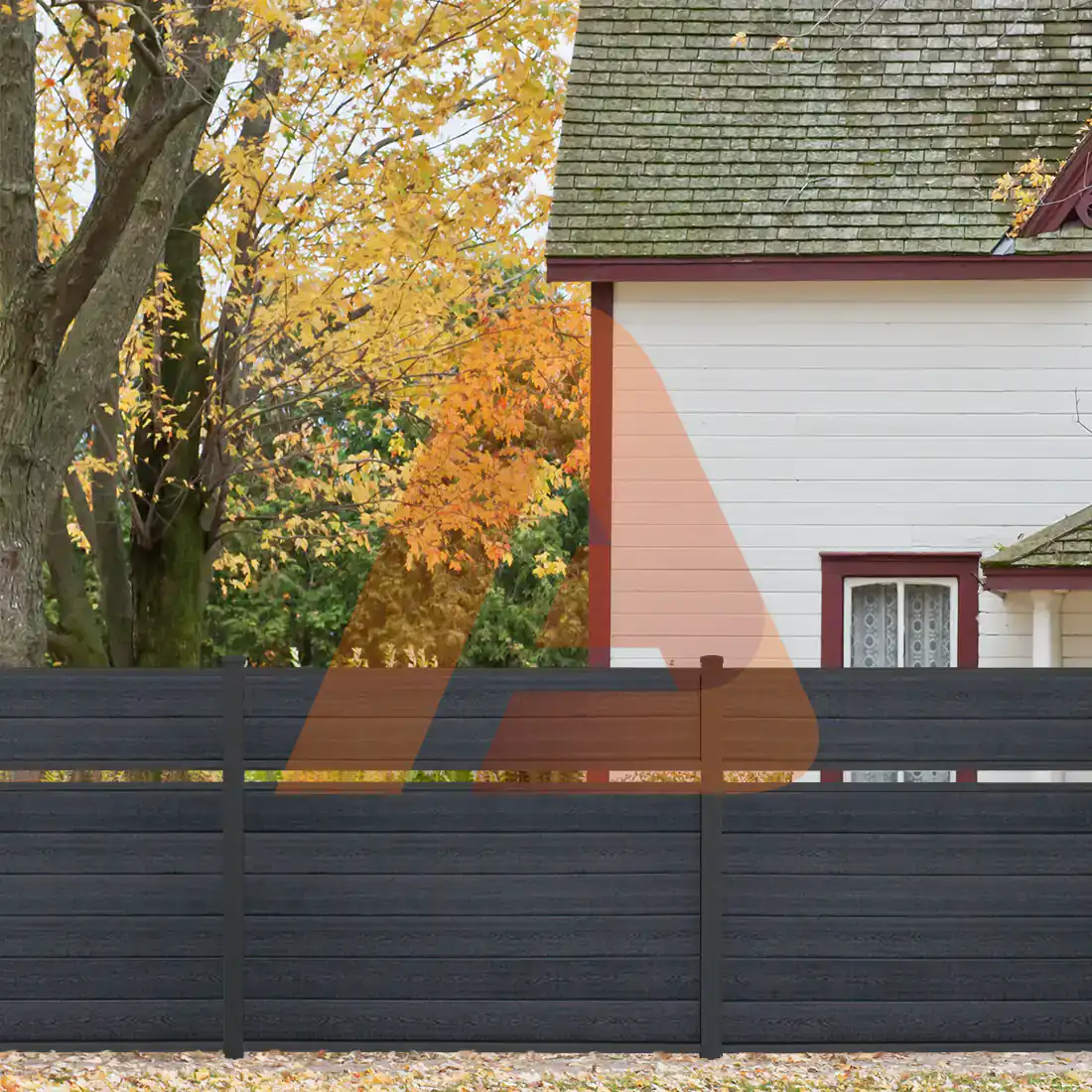 5 x 6Charcoal Black Aluminum 1 | Classic semi-privacy composite fence | Aluglobusfence.com