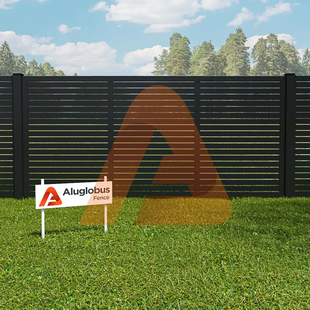 ALU40 Horizontal Driveway Gate | Alu 40 Horizontal Fence | Aluglobusfence.com