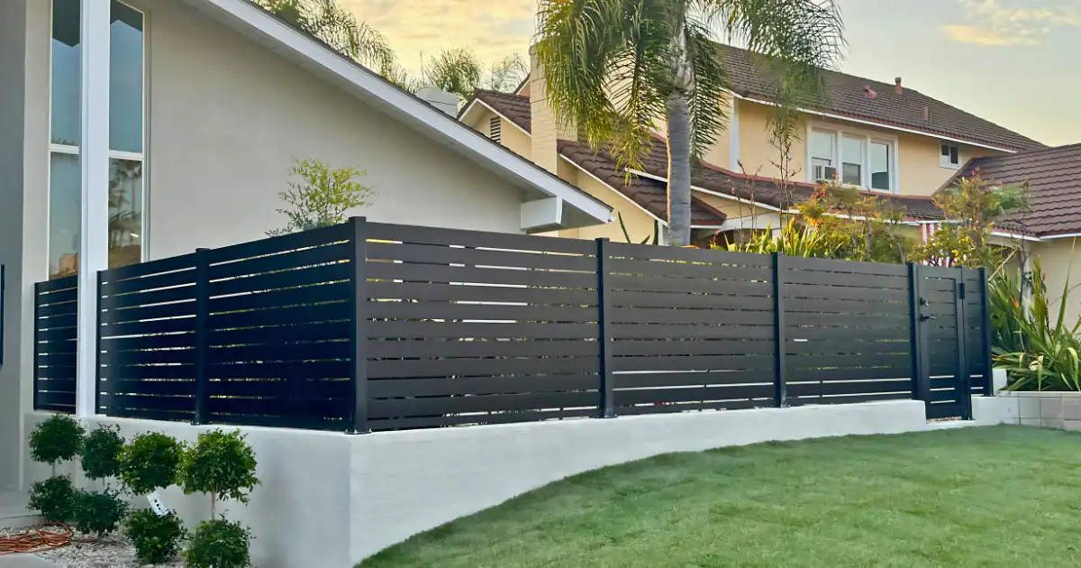 Modern Aluminum Fence in California