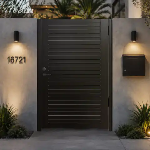 Alu 20 DIY Pedestrian Gate 4x6 ft Black (With Background)
