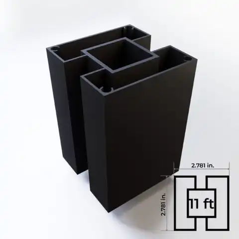 2 way post 11ft Black
