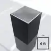2x2 Square Post 6ft Black