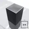 2x2 Square Post 8ft Black