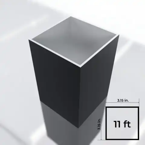 3.15x3.15 Square Post Black 11ft