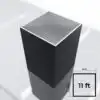 4x4 Square Post Black 11ft