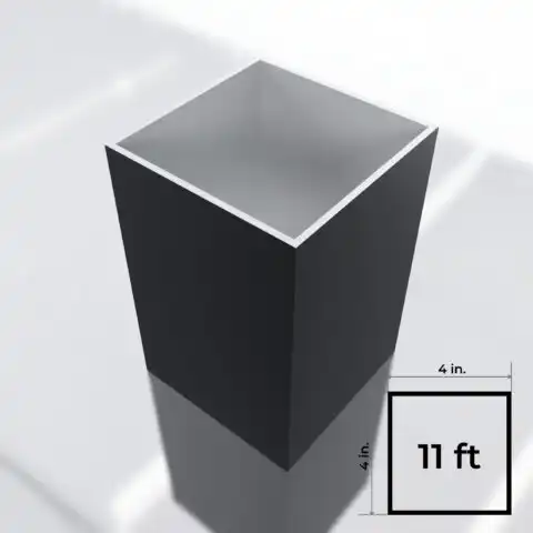 4x4 Square Post Black 11ft