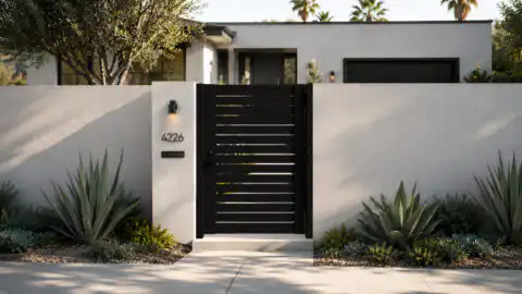 Alu 40 DIY Pedestrian Gate 4x6 ft Black (Horizontal)